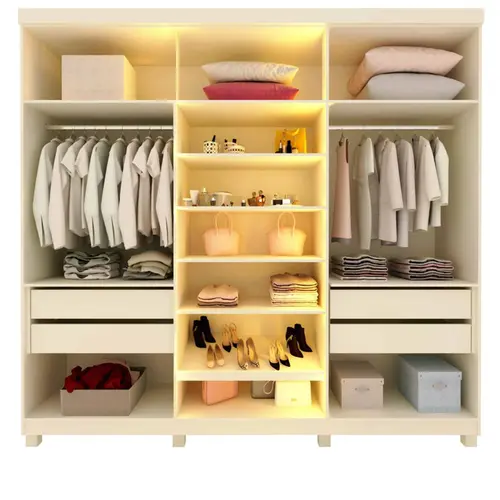 Guarda Roupa Gelius Imperatriz Com Led 6 Portas