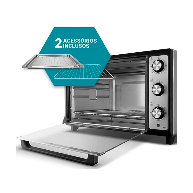 Forno Elétrico 65L Philco Dupla Resistência PFE65