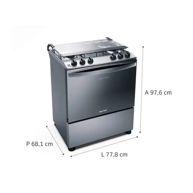 Fogão Brastemp 5 Bocas BFS5NDB Inox
