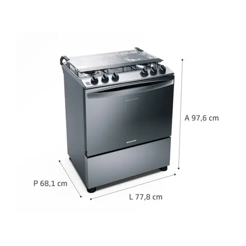 Fogão Brastemp 5 Bocas BFS5NDB Inox