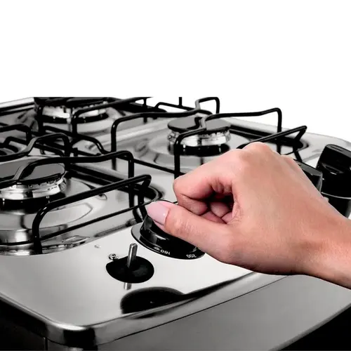 Fogão Consul 4 bocas cor Inox com acendimento automático - CFO4NAR