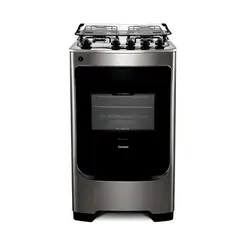 Fogão Consul 4 bocas cor Inox com acendimento automático - CFO4NAR
