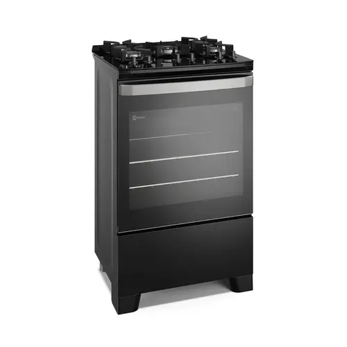 Fogão 5 bocas Electrolux Preto Efficient FE5GB  Mesa de Vidro