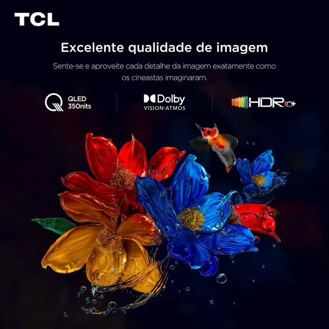 Smart TV TCL 75 Polegadas QLED 4K Google TV 75P7K Dolby Vision