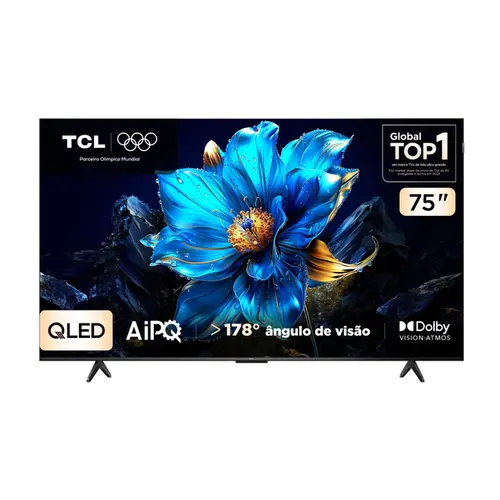 Smart TV TCL 75 Polegadas QLED 4K Google TV 75P7K Dolby Vision