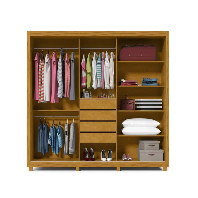 Guarda Roupa Gelius Royale Casal 3 Portas com Espelho