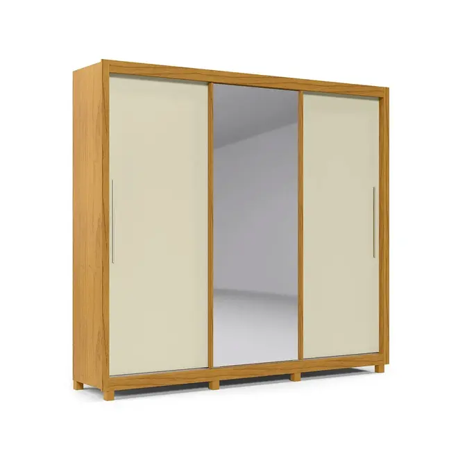 Guarda Roupa Gelius Royale Casal 3 Portas com Espelho