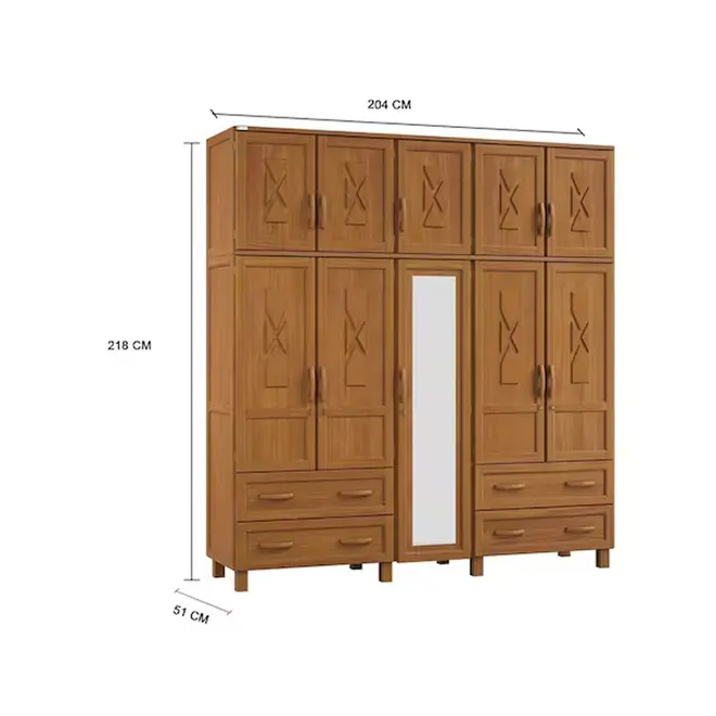 Guarda-Roupa Florença com 10 Portas e 4 Gavetas