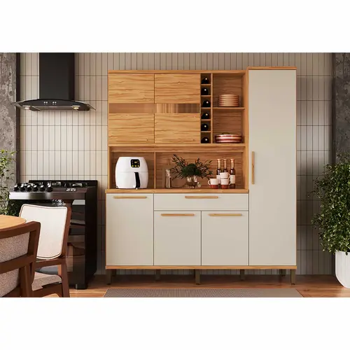 Cozinha Rio Doce Touriga 100% MDF 6 Portas 1 gaveta