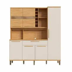 Cozinha Rio Doce Touriga 100% MDF 6 Portas 1 gaveta