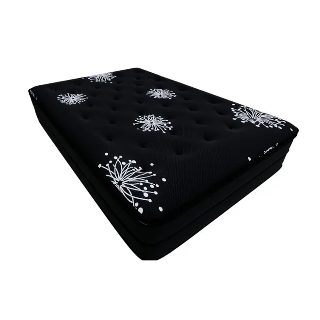 Cama Box Topazio Queen Black Molas Ensacadas 158x66