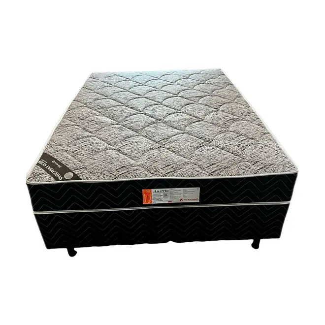 Cama Box Titanio Austria Molas Ensacadas 138x62 - Titanio