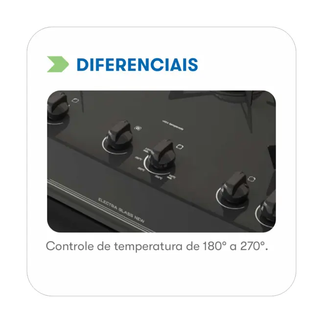 Fogão Itatiaia 4 Bocas Electra Glass Plus