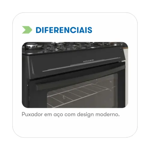 Fogão Itatiaia 4 Bocas Electra Glass Plus