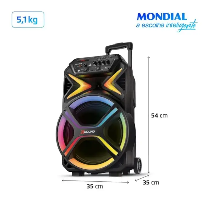 Caixa Amplificada Mondial 550W CM-550L