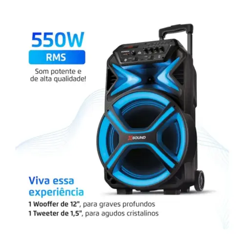 Caixa de Som Pulse Burst SP403E 550W Bluetooth USB | Magazine