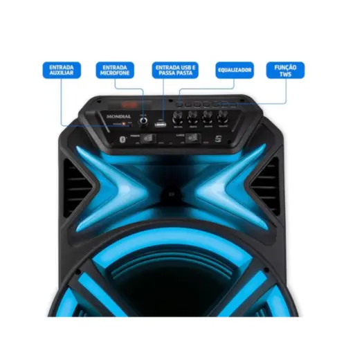 Caixa Amplificada Mondial 550W CM-550L