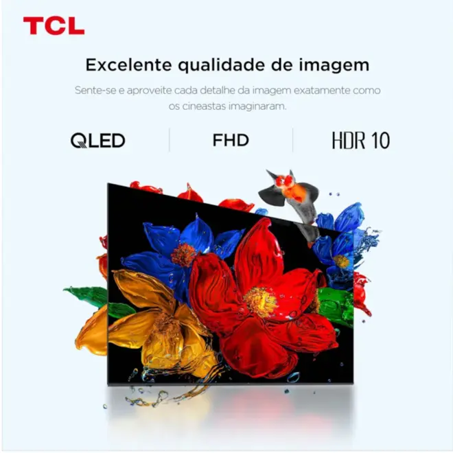 Smart TV TCL 43 Polegadas QLED Full HD Google TV 43S5K HDR10