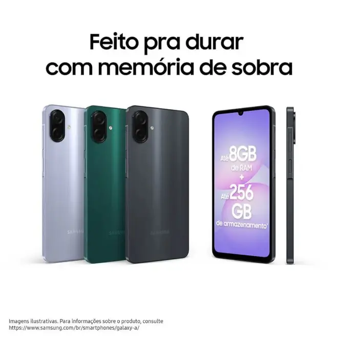 Smartphone Samsung A07 4G 256GB 8GB 6,7"