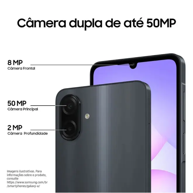 Smartphone Samsung A07 4G 256GB 8GB 6,7"