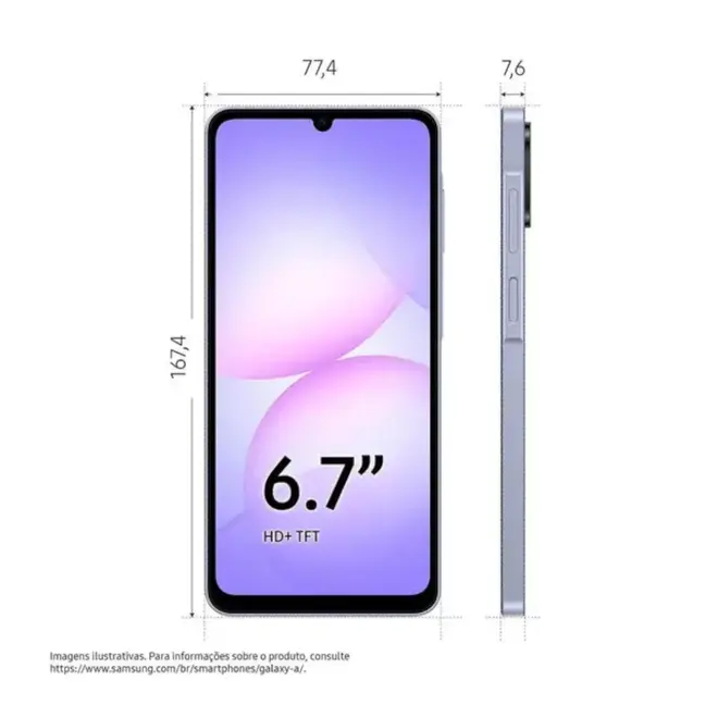 Smartphone Samsung A07 4G 128GB 4 RAM