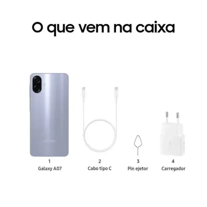 Smartphone Samsung A07 4G 128GB 4 RAM