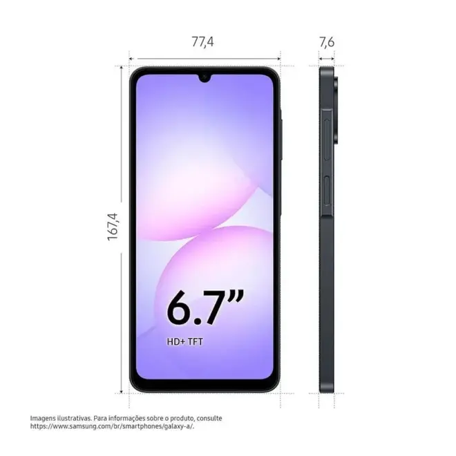 Smartphone Samsung A07 4G 128GB 4 RAM
