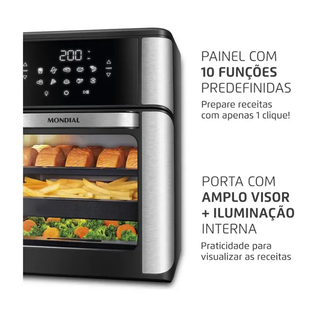 Fritadeira Mondial 12 Litros Forno OVEN AFON-12-BI