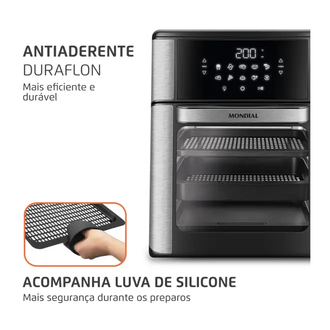 Fritadeira Mondial 12 Litros Forno OVEN AFON-12-BI
