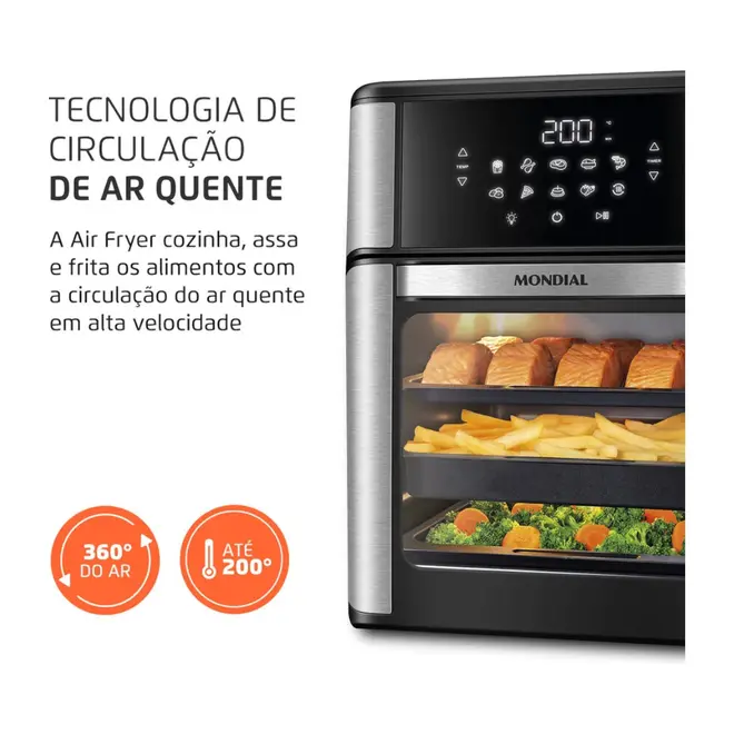 Fritadeira Mondial 12 Litros Forno OVEN AFON-12-BI