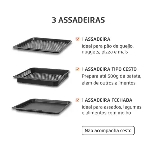 Fritadeira Mondial 12 Litros Forno OVEN AFON-12-BI