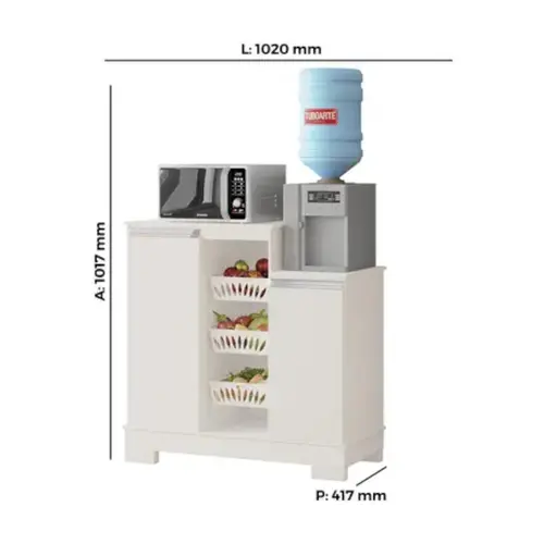 Fruteira Tuboarte Cécilia 2 Portas 100% MDF