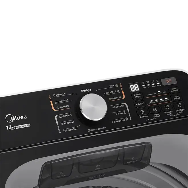 Máquina de Lavar Roupas 13kg Branca Midea Wave Agitador