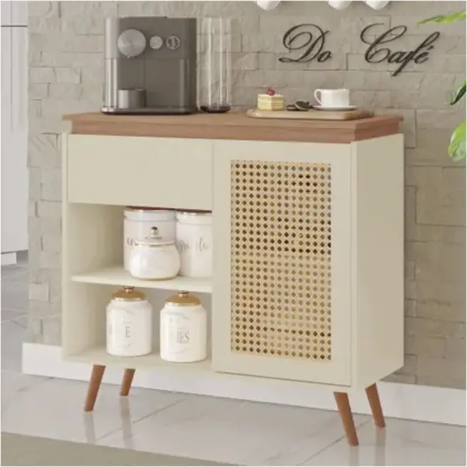 Buffet Tuboarte Bourbon 1 Porta 1 Gaveta 100% MDF