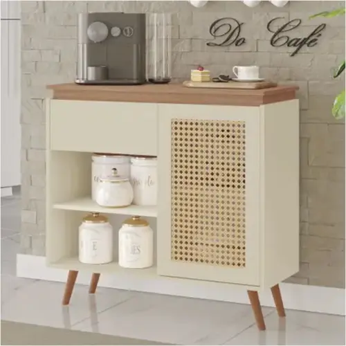 Buffet Tuboarte Bourbon 1 Porta 1 Gaveta 100% MDF