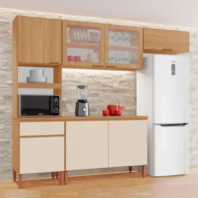 Cozinha Tuboarte Marta 100% MDF Com Balcão