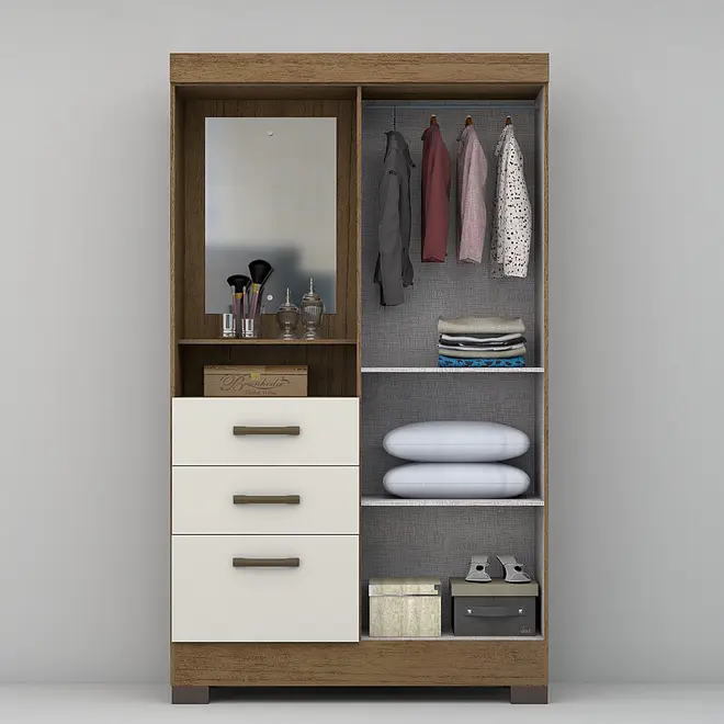 Guarda Roupa Josan Venerabile 2 Portas 2 Gavetas + Basculante