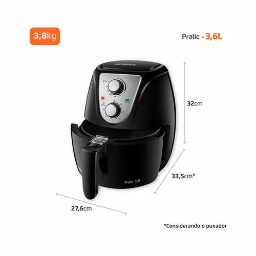 Fritadeira Sem Óleo Air Fryer Pratic 3,6L Mondial AF-36-BI