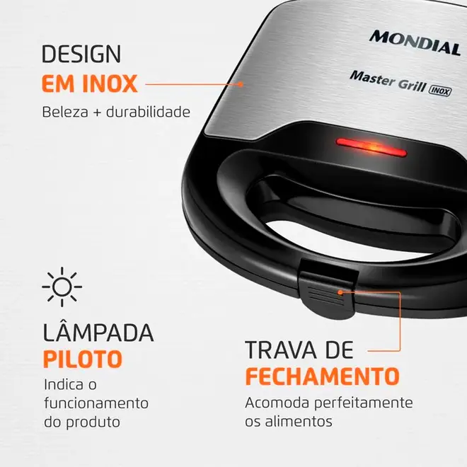 Grill Sanduicheira Mondial Master S-20