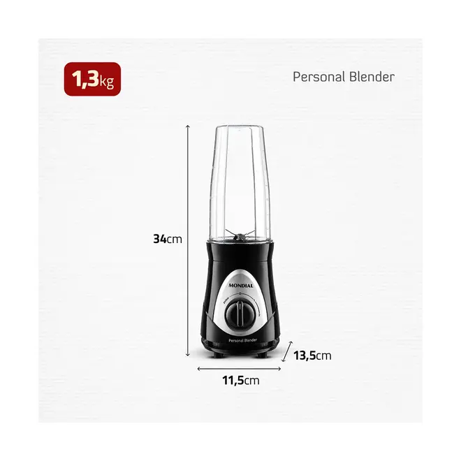 Liquidificador Mondial Personal Blender DG-01
