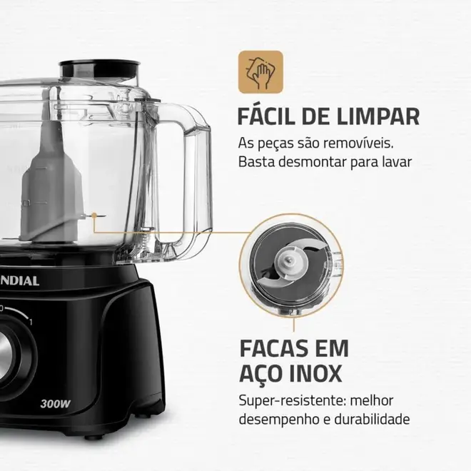 Miniprocessador Mondial Turbo Pratic MP-16B