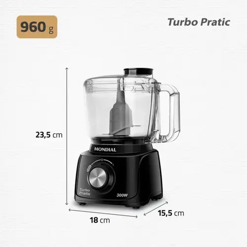 Miniprocessador Mondial Turbo Pratic MP-16B