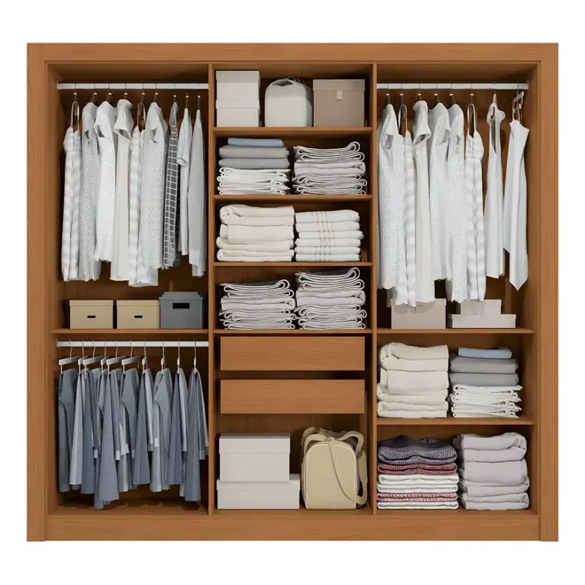 Guarda Roupa Kappesberg CB02M569 6 Portas 2 Gavetas Com Pés