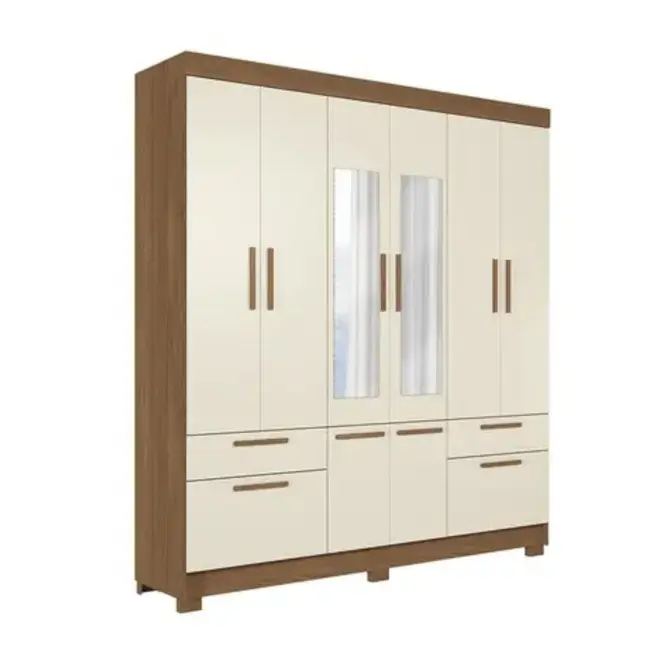 Guarda Roupa Santos Andira Curitiba 8 Portas Com Espelho
