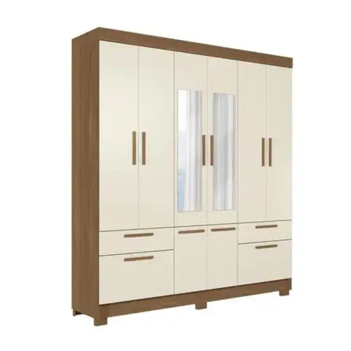Guarda Roupa Santos Andira Curitiba 8 Portas Com Espelho