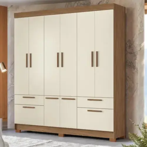 Guarda Roupa Santos Andira Curitiba 8 Portas Com Espelho