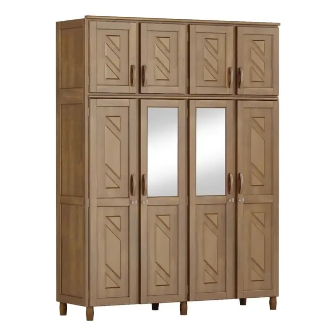 Guarda Roupa Cavazotto Firenze 4 Portas 3 Gavetas Com Espelho