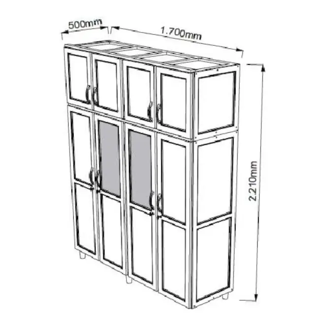 Guarda Roupa Cavazotto Firenze 4 Portas 3 Gavetas Com Espelho