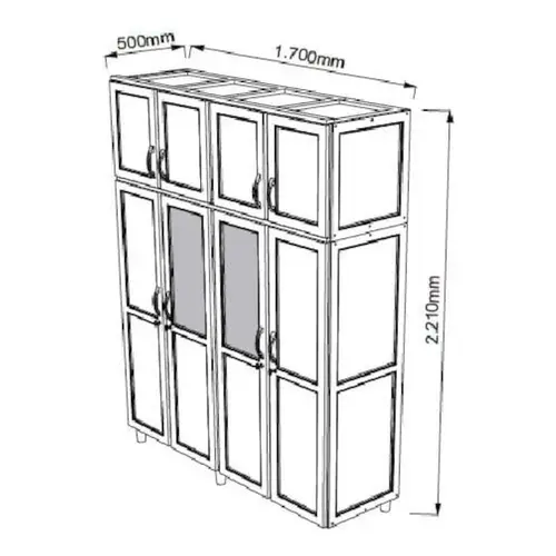Guarda Roupa Cavazotto Firenze 4 Portas 3 Gavetas Com Espelho