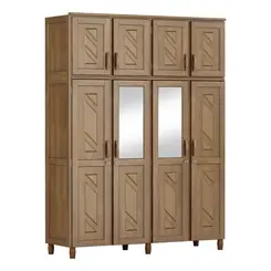 Guarda Roupa Cavazotto Firenze 4 Portas 3 Gavetas Com Espelho